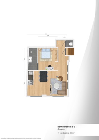 Floorplan - Bentinckstraat 8-2, 6811 EE Arnhem